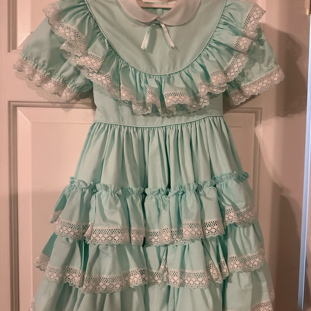 Mint Green Ruffled Dress